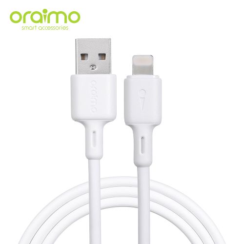 Charge Faster and Tangle-Free with Oraimo's 1M White Data Cable - Now ₦2,900