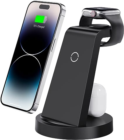 Charge Smarter: 3-in-1 Wireless Station for iPhone, Apple Watch, and AirPods - 50% Off